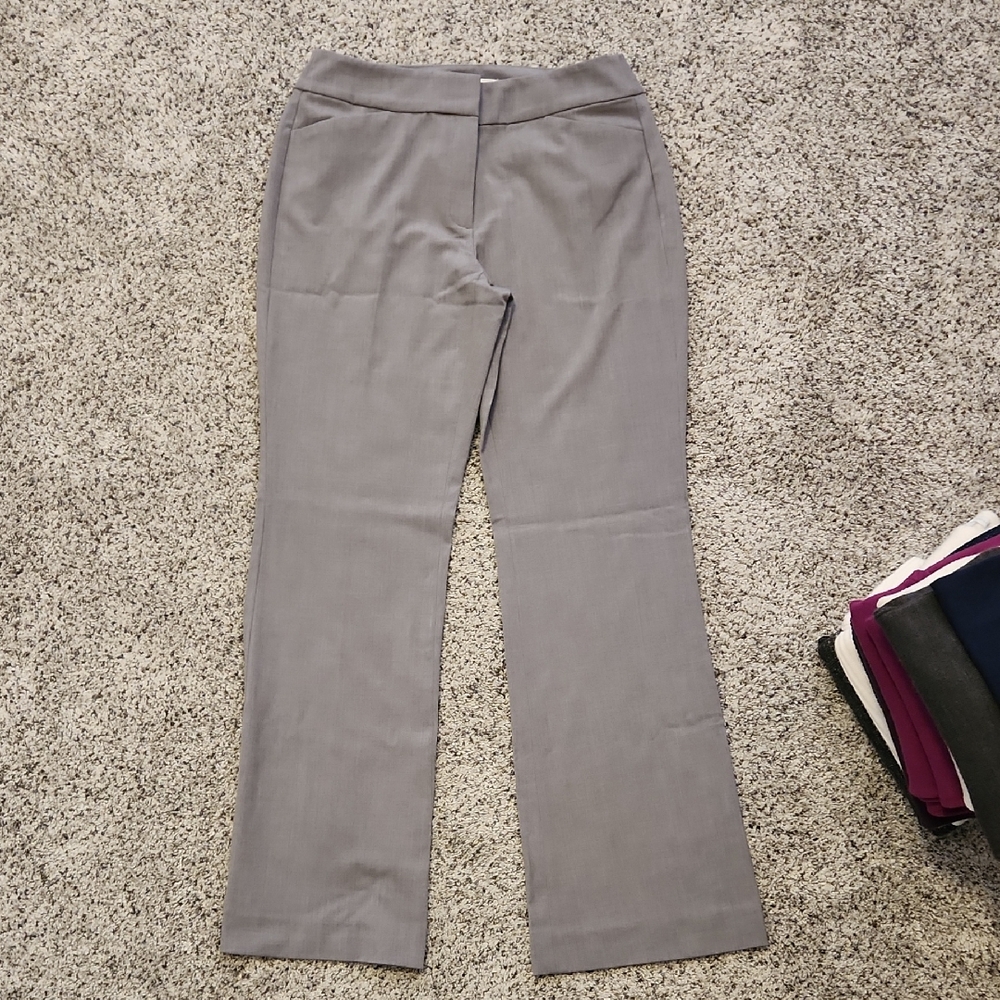 White House Black Market Gray Flare Pants